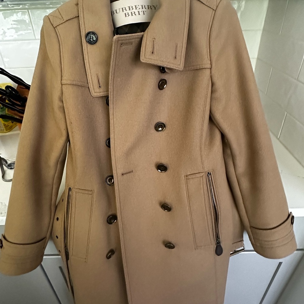 Burberry Tan Pea Coat